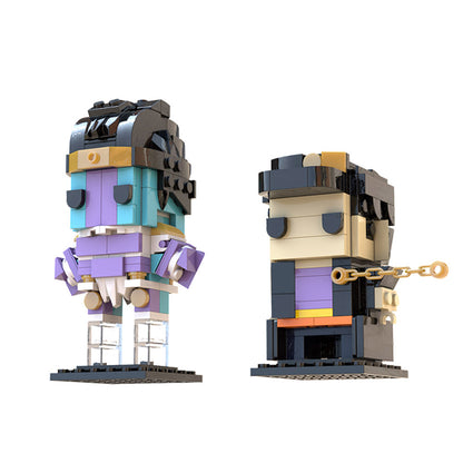 MOC Jotaro &amp; Star Platinum Brickheadz (JoJo's Bizarre Adventure)