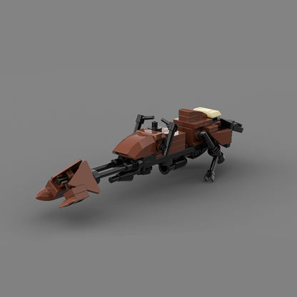 MOC - 74-Z Speeder Bike Brown building blocks series bricks set