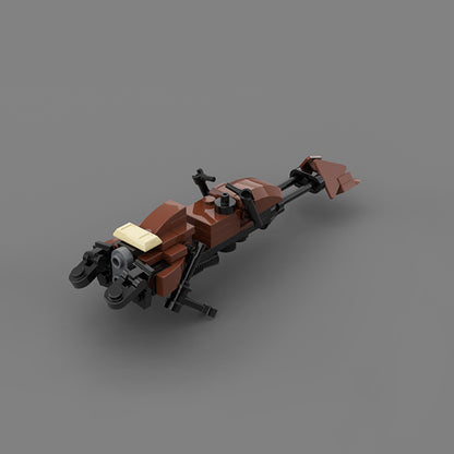 MOC - 74-Z Speeder Bike Brown building blocks series bricks set