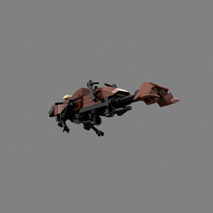 MOC - 74-Z Speeder Bike Brown building blocks series bricks set