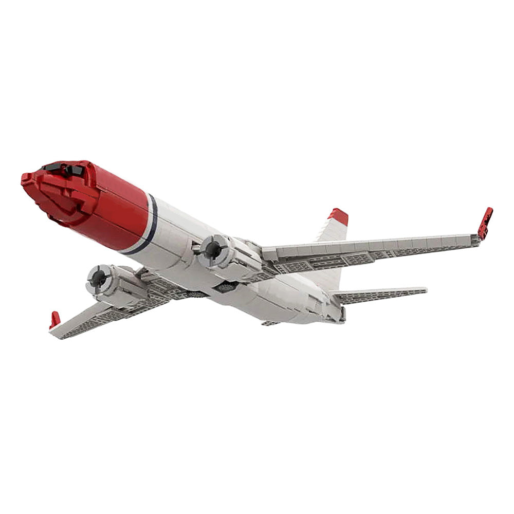 MOC-65055 Norwegian 737-800 building blocks kit with compatible bricks