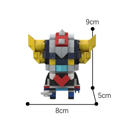 MOC  Brickheadz Robot Pack Mazinger Z,Great Mazinger,Goldrake