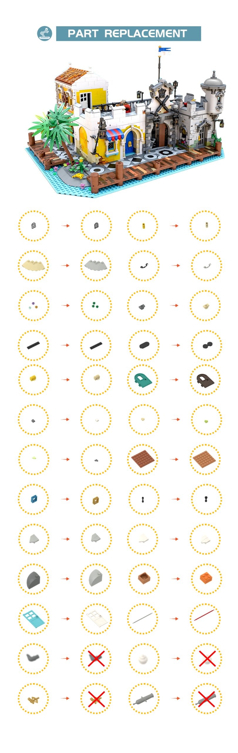 MOC-108172 Lagoon Lockup Revisited building blocks kit with compatible bricks