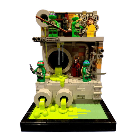 MOC-111005 TMNT Sewer Diorama MOC - Ninja Turtles building blocks series bricks set