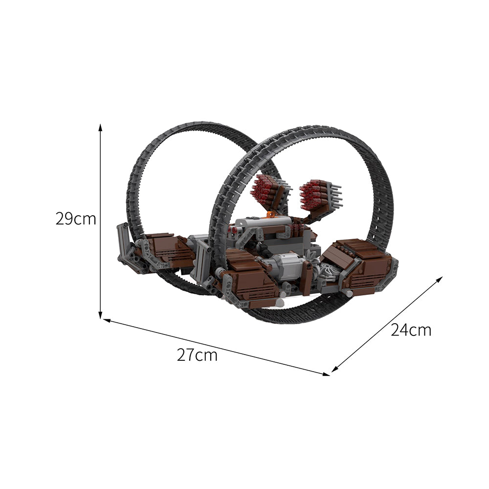 MOC-25976 RC Hailfire Droid with PF building blocks bricks set