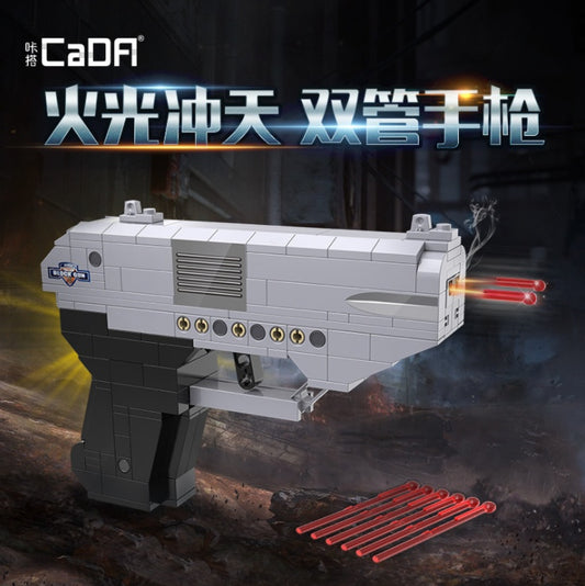 C81010 250Pcs Double-Barreled Pistol Eating Game Building Blocks Toy Gun Ship From China