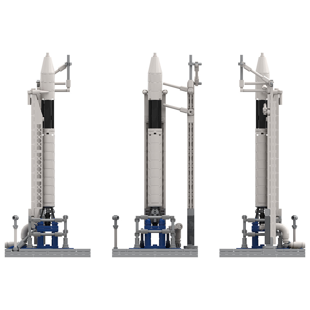 MOC-89466 SpaceX Falcon 1 &amp; Launch Pad [Saturn V scale] building blocks series bricks set
