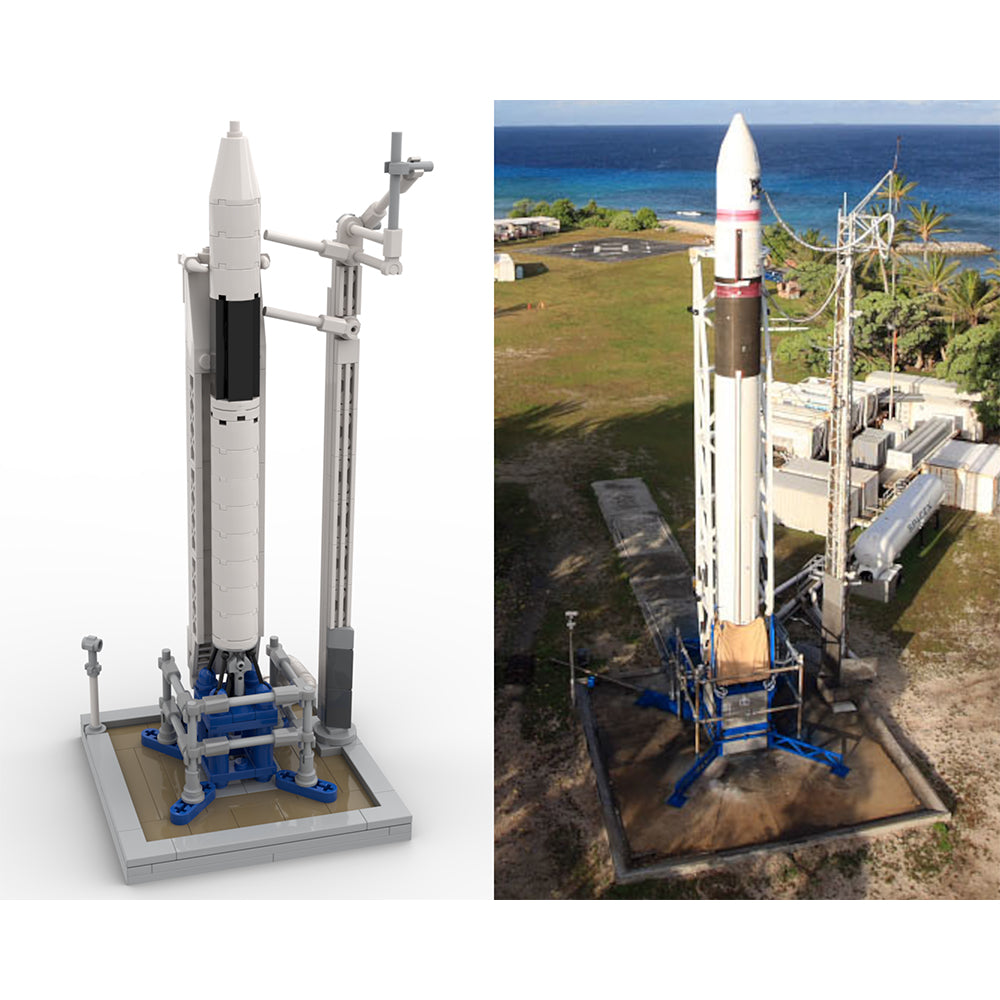 MOC-89466 SpaceX Falcon 1 &amp; Launch Pad [Saturn V scale] building blocks series bricks set