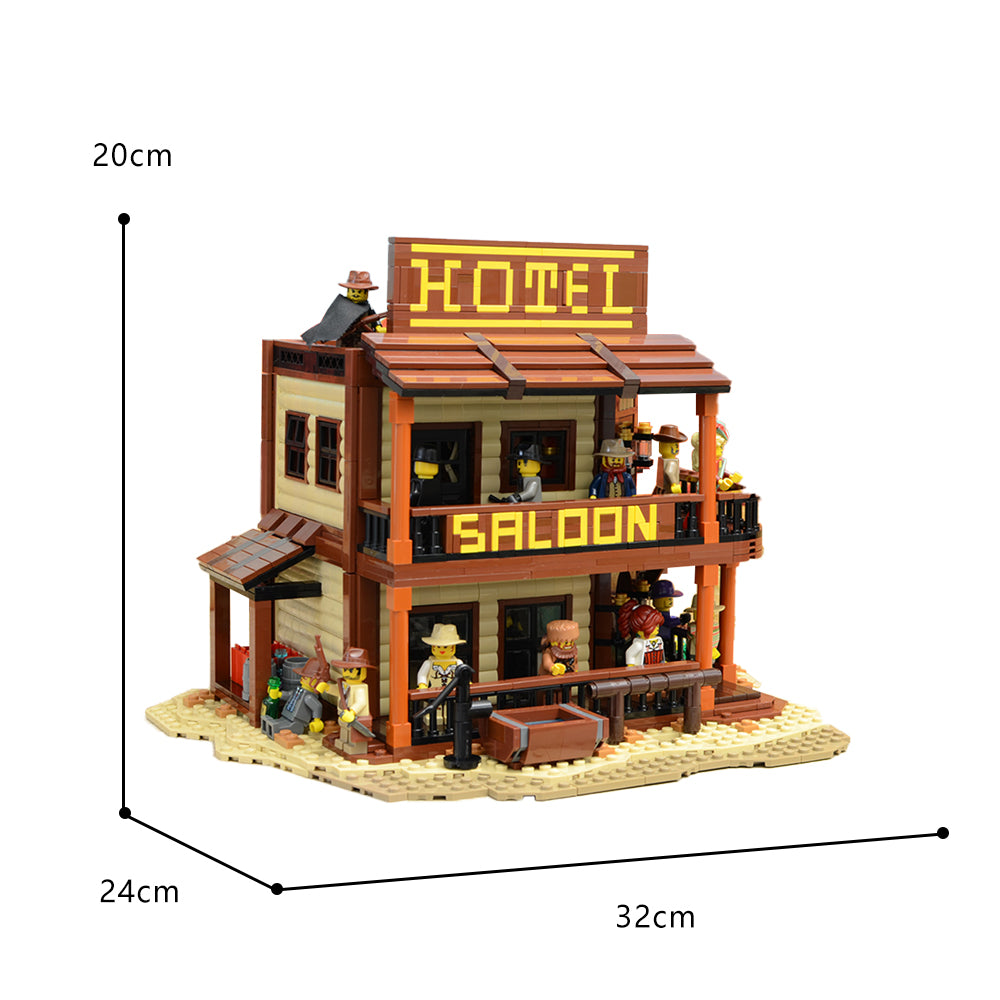 MOC-51332 Old West Saloon Hotel building blocks architect series bricks set