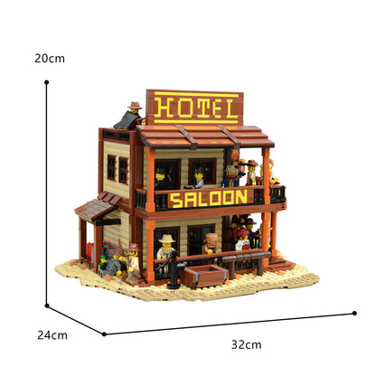 MOC-51332 Old West Saloon Hotel building blocks architect series bricks set