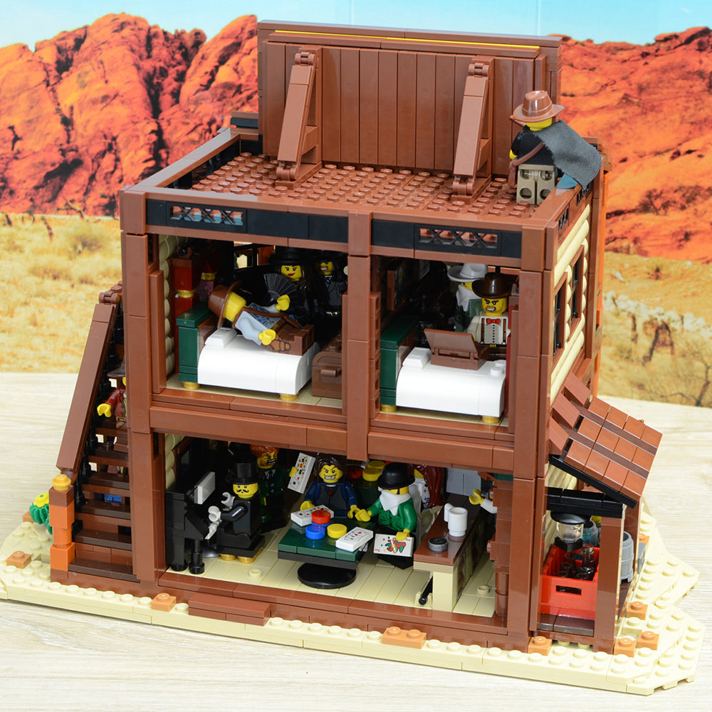 MOC-51332 Old West Saloon Hotel building blocks architect series bricks set