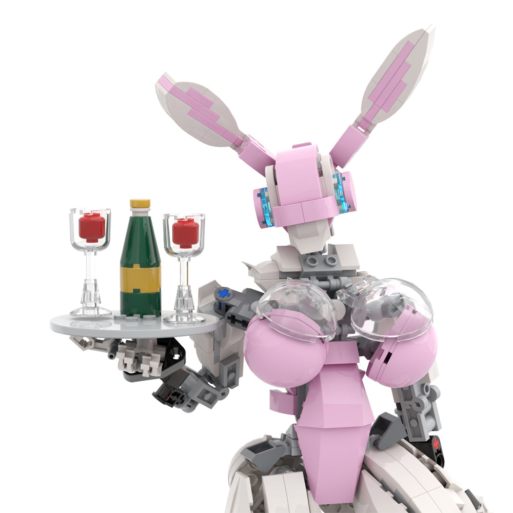 MOC Bunny Girl building blocks kit with compatible bricks