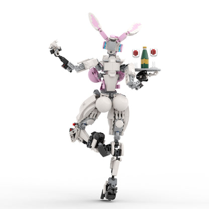 MOC Bunny Girl building blocks kit with compatible bricks