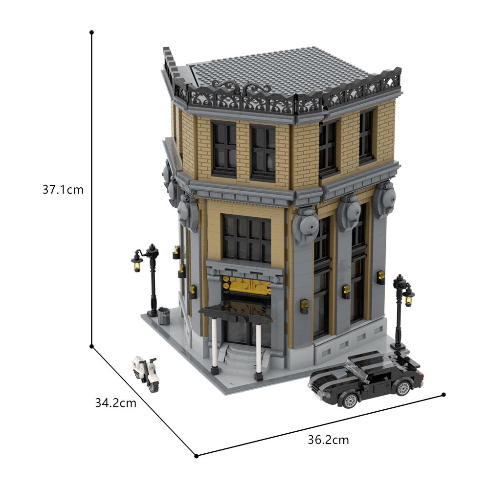 MOC-140223 Continental Hotel from John Wick building blocks kit with compatible bricks