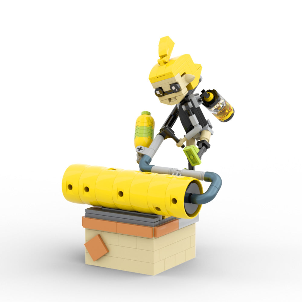 MOC Splatoon 3 Inklings set building blocks kit with compatible bricks