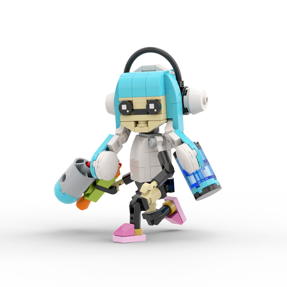 MOC Splatoon 3 Inklings set building blocks kit with compatible bricks