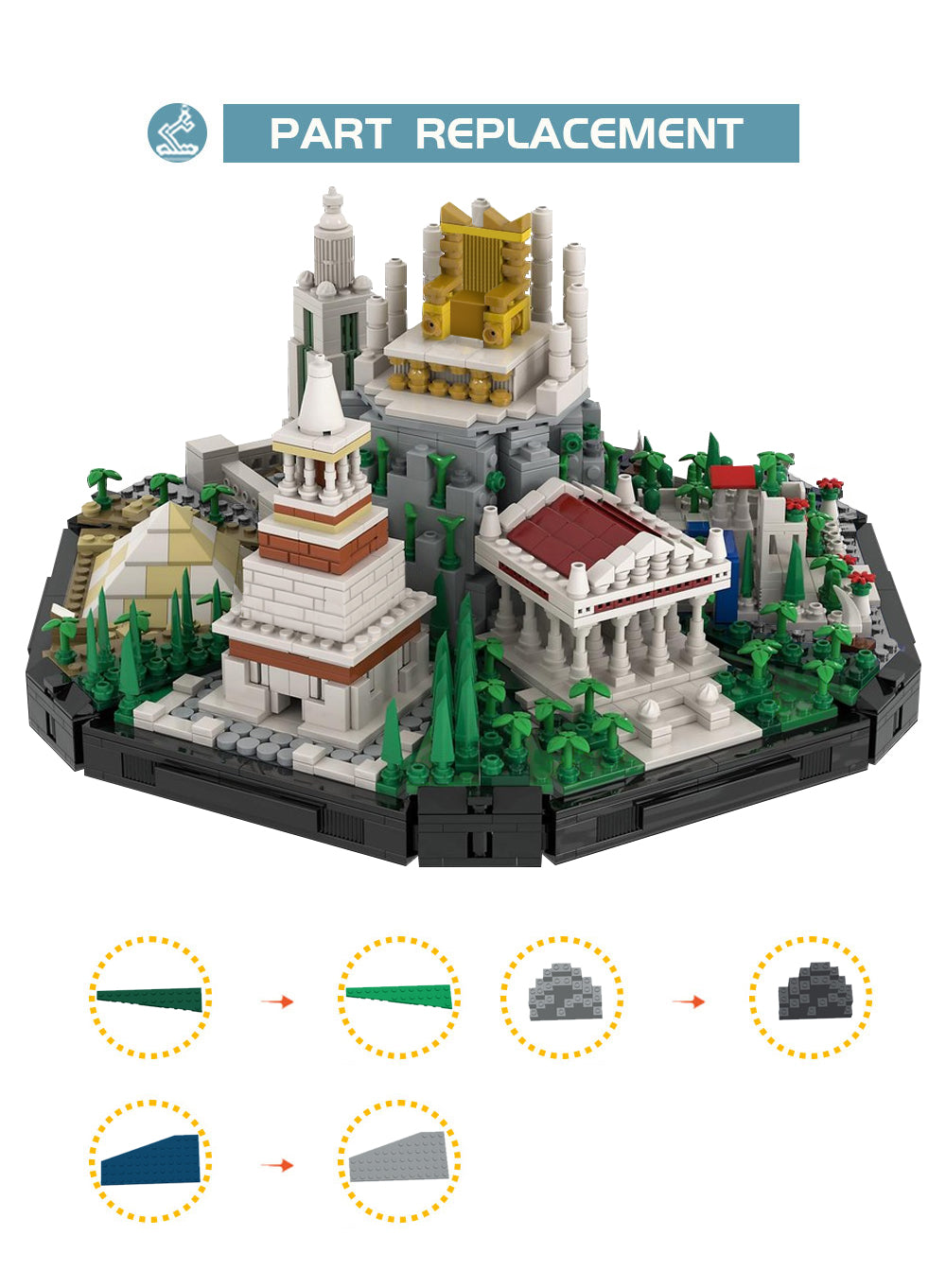 MOC-139202 zeus statue lego great pyramid of giza hanging garden