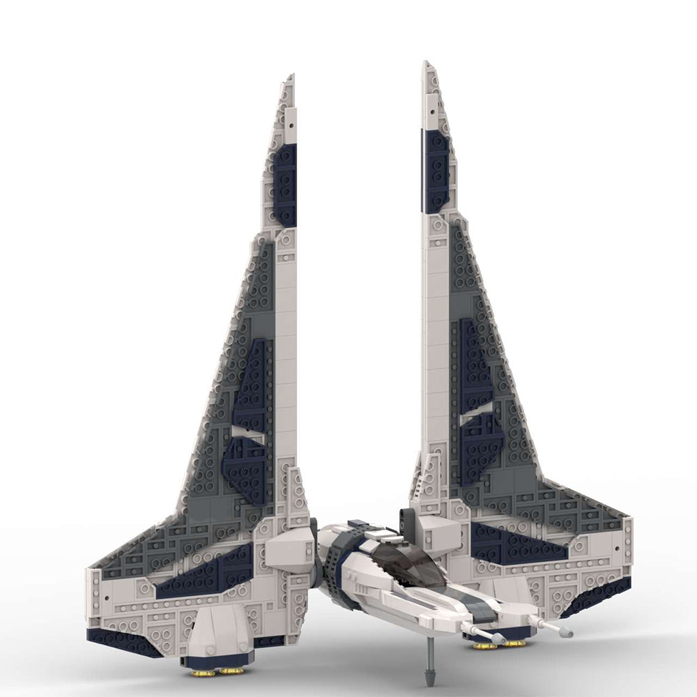 MOC-143184 Star Wars Mandalorian starfighter Kom'rk-class fighter building blocks kit with compatible bricks