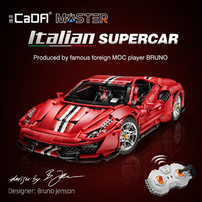 CADA C61042 C61043 3187Pcs Technic Series Italian Super Car Building Blocks Brick toys Free Shipping (No Tax)
