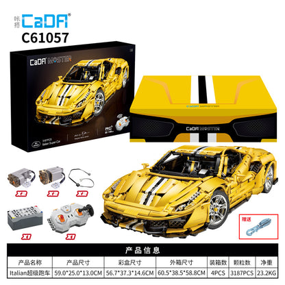 CADA C61057 3187Pcs High-Tech Series Italian Super Car Building Blocks 3187pcs Brick Toys Free Shipping (No Tax) Ship From China