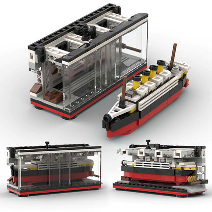 CP-70 MOC Mini Bricks Titanic cruise ship with display box 303pcs Kids Toys from China