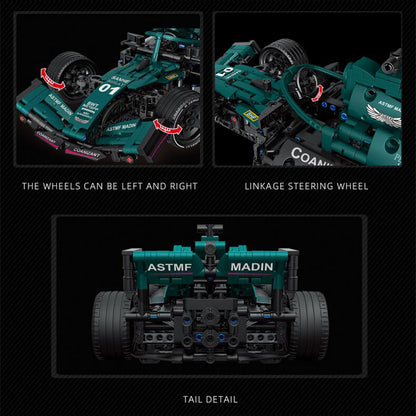 CaCo C014 MOC Technical Green - Formula 1 Optional Motor Racing cars Model Building blocks 1089pcs bricks from China.