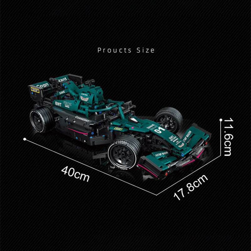 CaCo C014 MOC Technical Green - Formula 1 Optional Motor Racing cars Model Building blocks 1089pcs bricks from China.