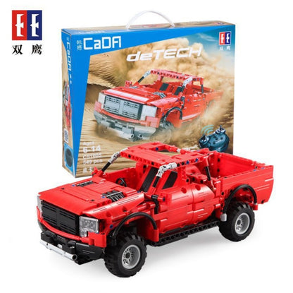 CADA C51005 549Pcs 2.4Ghz Remote Control Cars Toy SUV Electric Red Pickup Trucks Vehicle Building Blocks Toys From China
