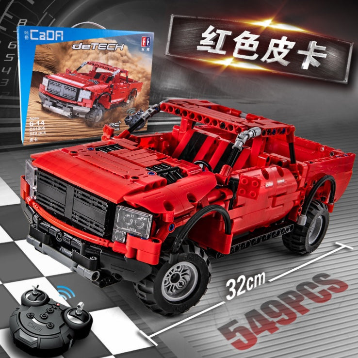CADA C51005 549Pcs 2.4Ghz Remote Control Cars Toy SUV Electric Red Pickup Trucks Vehicle Building Blocks Toys From China