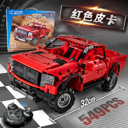 CADA C51005 549Pcs 2.4Ghz Remote Control Cars Toy SUV Electric Red Pickup Trucks Vehicle Building Blocks Toys From China