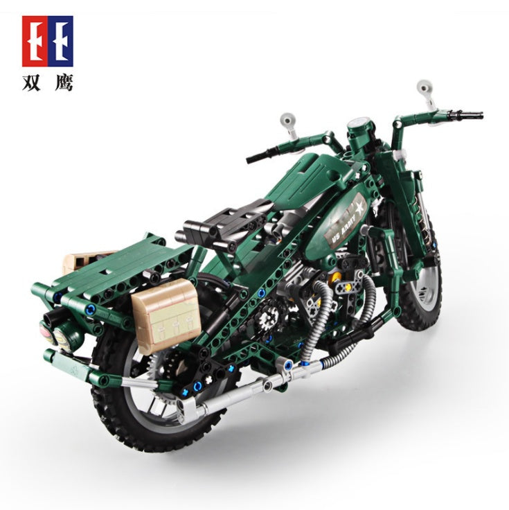 CADA C51022  Technic Military World War II WW2 Captain America Electric Motorcycle Remote Control 550pcs Blocks from China