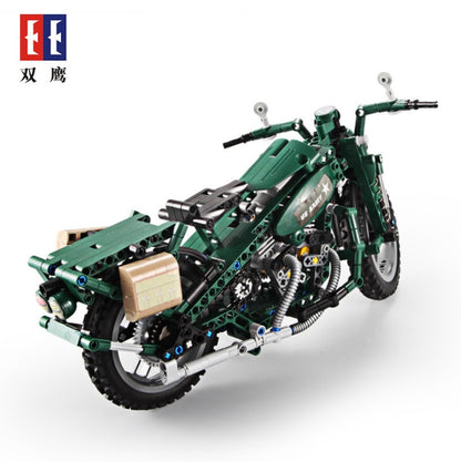 CADA C51022  Technic Military World War II WW2 Captain America Electric Motorcycle Remote Control 550pcs Blocks from China