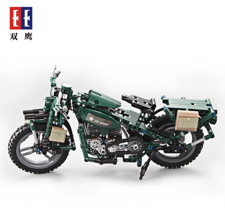 CADA C51022  Technic Military World War II WW2 Captain America Electric Motorcycle Remote Control 550pcs Blocks from China