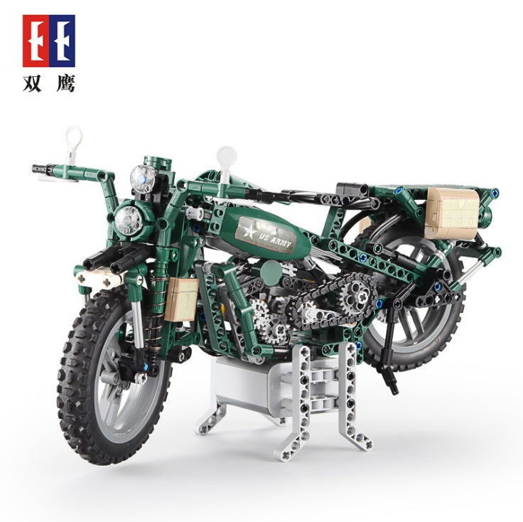CADA C51022  Technic Military World War II WW2 Captain America Electric Motorcycle Remote Control 550pcs Blocks from China
