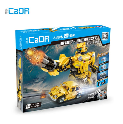 CADA C51029 1124Pcs Modified Royal Bee Deformed Car Remote Control Building Block Bricks Robot Educational Toy From China