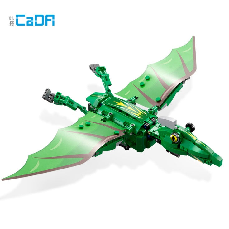CADA C51039 530PCS Triceratops Pterosaur Two-Variable Shape Intelligent Sound And Light Sensor Building Block Toy From China