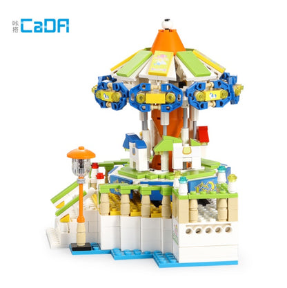 CADA C51046 685PCS Girl Music Carousel Model Building Block Toy  From China
