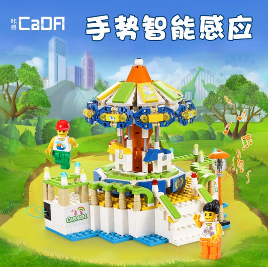 CADA C51046 685PCS Girl Music Carousel Model Building Block Toy  From China