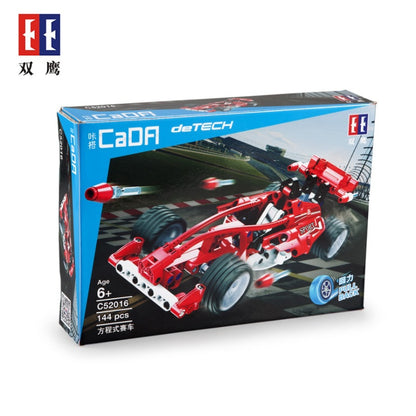 CADA C52016W Technics speed  red Formula racing car building block F1 bricks model pull back toys with shotting Bullet for kids gifts From China