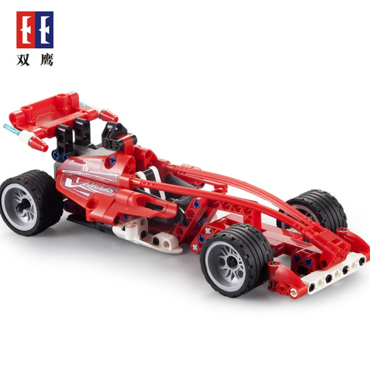 CADA C52016W Technics speed  red Formula racing car building block F1 bricks model pull back toys with shotting Bullet for kids gifts From China