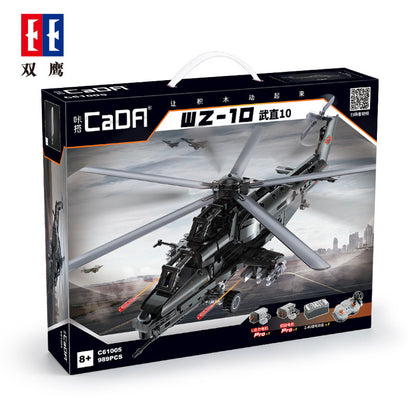 CADA C61005 Technic Remote control WZ-10 Helicopter building blocks 990pcs bricks Toys For Gift ship from China
