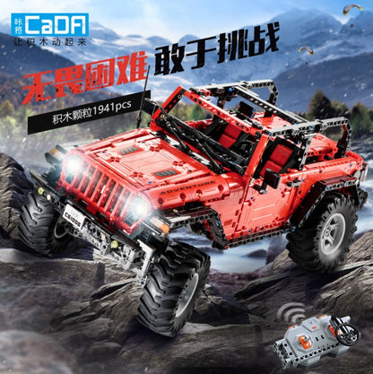 CADA C61006 1941Pcs Techinic Series RC 2.4G Jeep  Rubicon Building Blocks Battery Motor Vehicle Bricks Toys for Kids From China