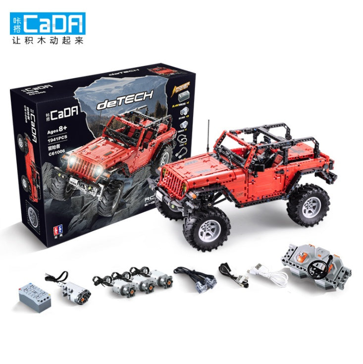 CADA C61006 1941Pcs Techinic Series RC 2.4G Jeep  Rubicon Building Blocks Battery Motor Vehicle Bricks Toys for Kids From China