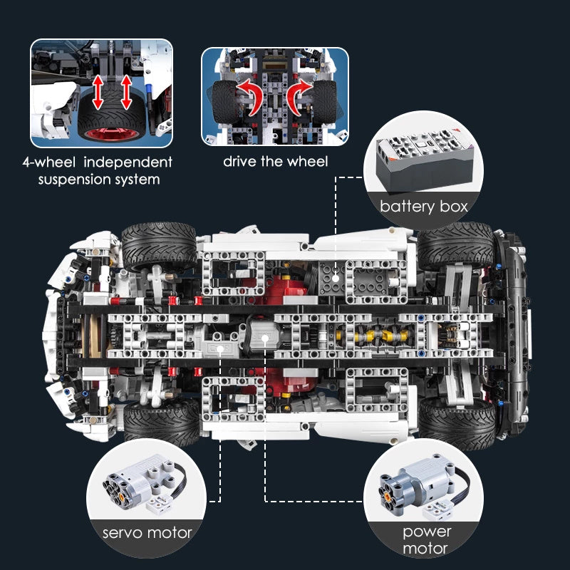 CADA C61018 1696PCS Lambor ghinied  Huracan LP 610 Super-Car Building Blocks Toy From China