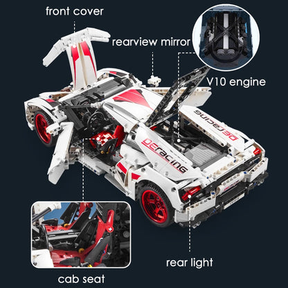 CADA C61018 1696PCS Lambor ghinied  Huracan LP 610 Super-Car Building Blocks Toy From China