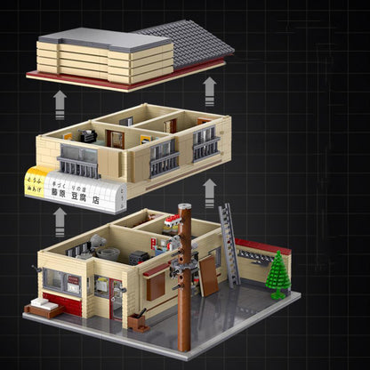 CADA C61031 Movie & Game INITIAL D TOUFU Shop Building Blocks 1908pcs Bricks Ship From Europe 3-7 Day Delivery