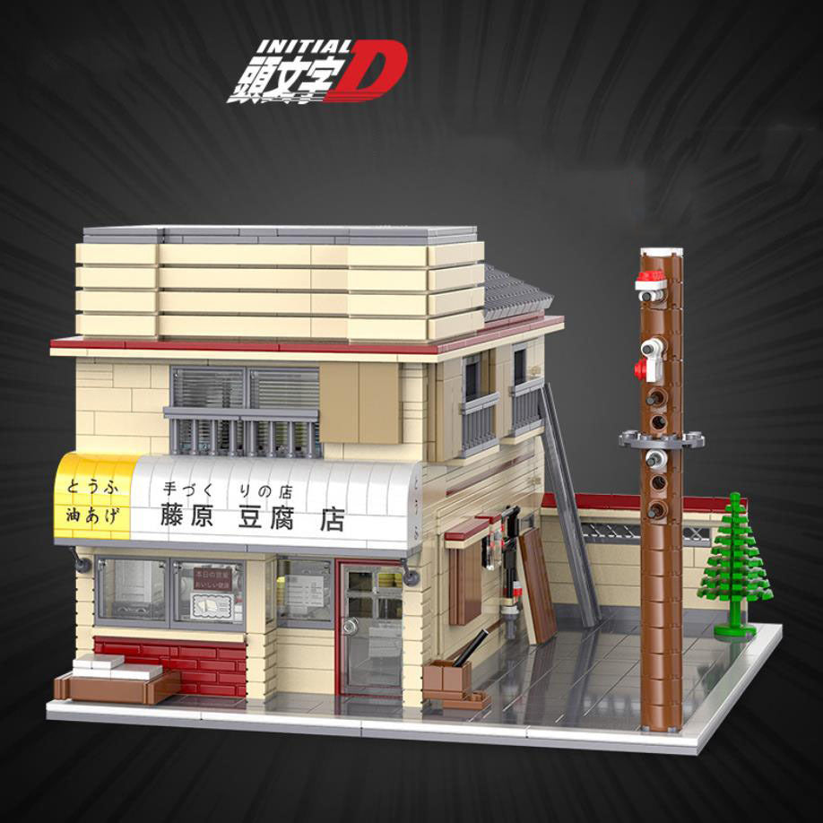 CADA C61031 Movie & Game INITIAL D TOUFU Shop Building Blocks 1908pcs Bricks Ship From Europe 3-7 Day Delivery