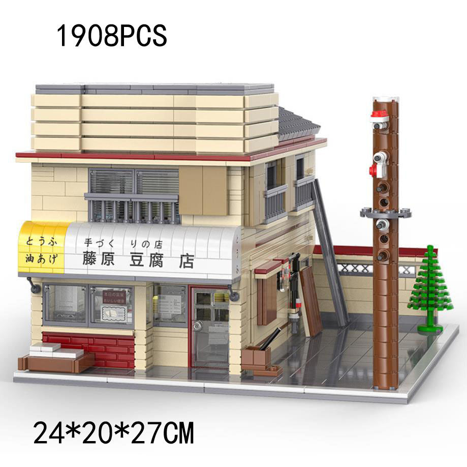 CADA C61031 Movie & Game INITIAL D TOUFU Shop Building Blocks 1908pcs Bricks Ship From Europe 3-7 Day Delivery