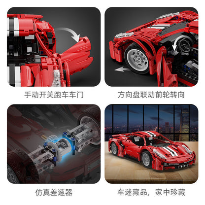 CADA C61049 Technic Red Devils 'Ferrari' 488 Building Blocks 1:12 Model 1126pcs Toys For Gift ship from China