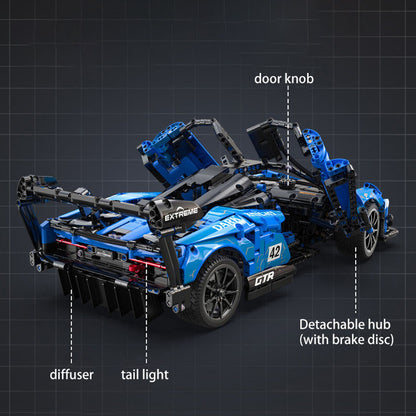 CADA C63003 MOC Building blocks  Dark Knight GTR McLaren Senna 2088pcs remote control car bricks toy from China.